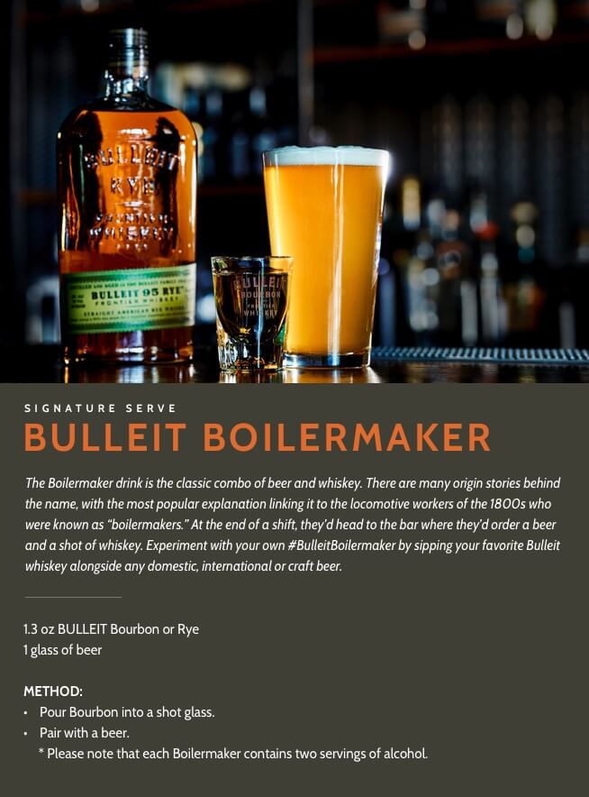 Bulleit Boilermaker