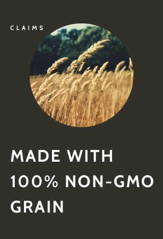 MADE WITH 100% NON-GMO GRAIN